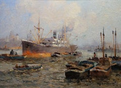 Vue du port de Rotterdam