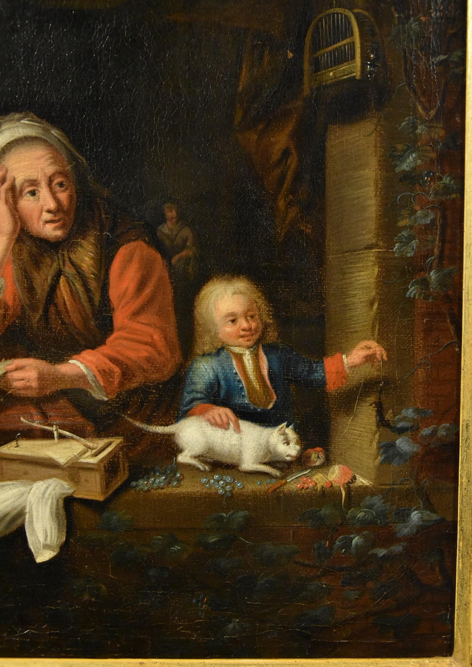 Genre Scenes, Oil on canvas, Old master 18th Century Flemish 7
