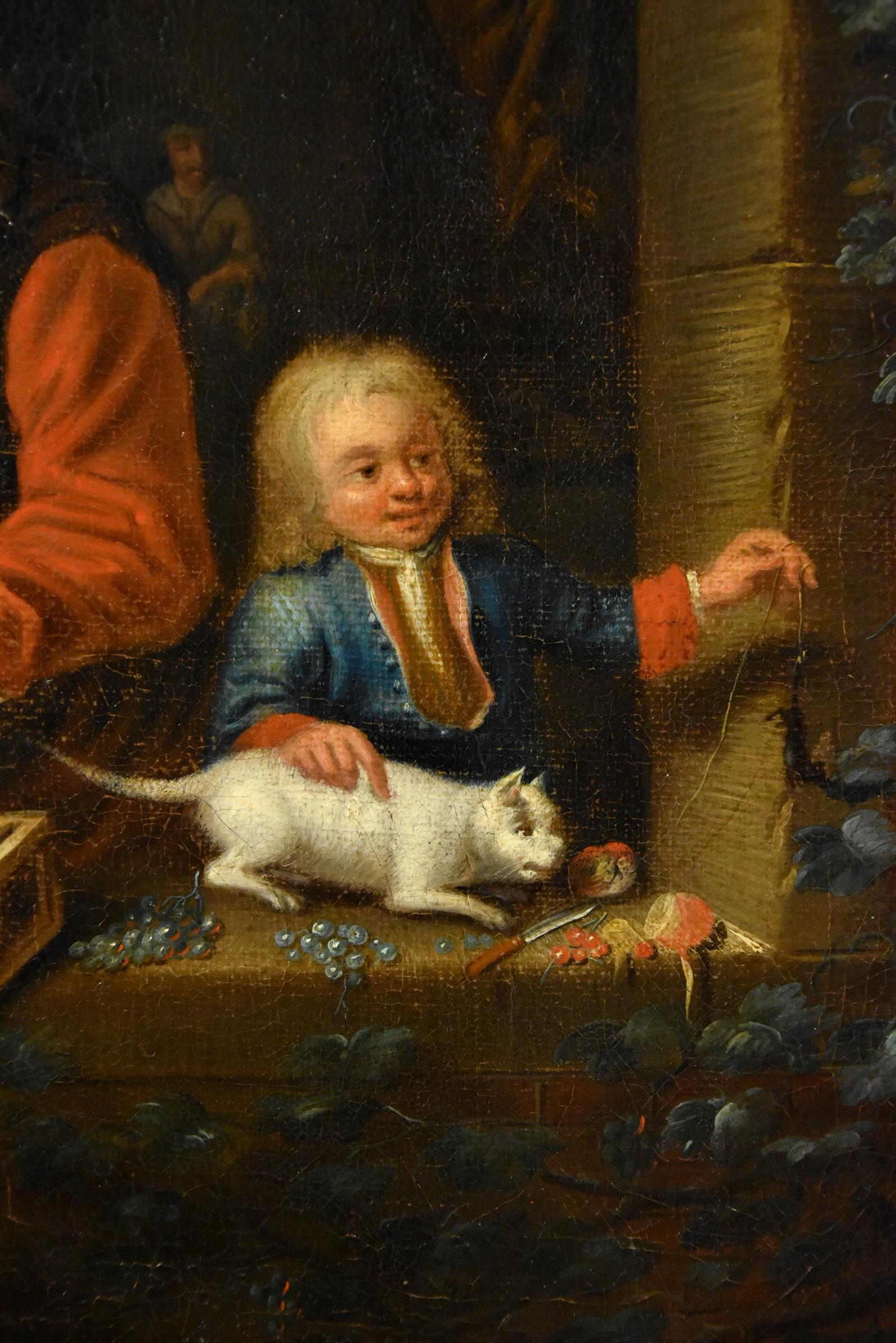 Genre Scenes, Oil on canvas, Old master 18th Century Flemish 13