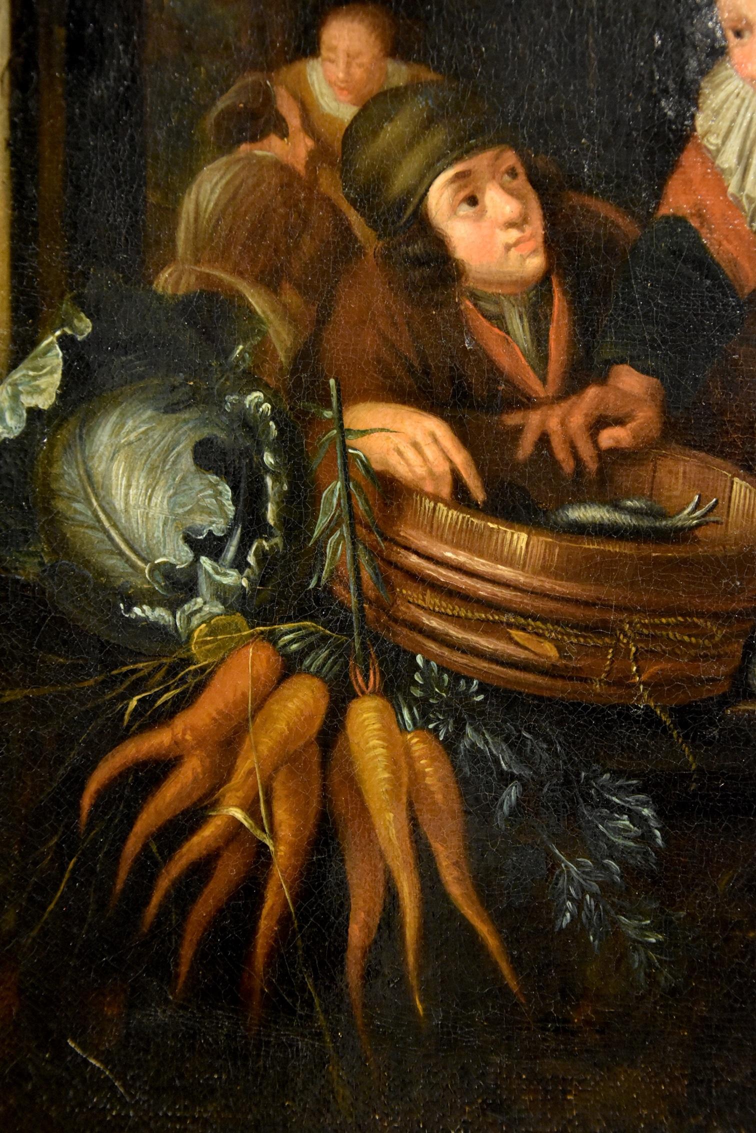 Genre Scenes, Oil on canvas, Old master 18th Century Flemish 4
