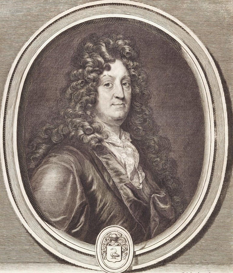 Gerard Edelinck Portrait de Jean Racine : gravure du 17ème siècle d