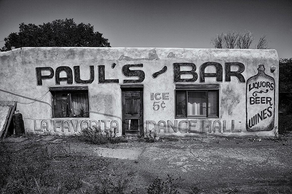 Gerard Giliberti Black and White Photograph - Paul's Bar, Taos NM