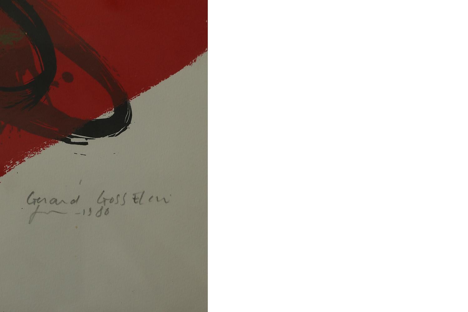 Late 20th Century Gérard Gosselin, Hommage à Lorca, Color Lithograph, 1986, Framed For Sale