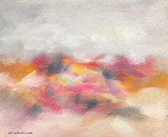 20. Jahrhundert Französisch Abstrakter Expressionist Signiert Öl Wolken Formations