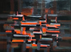 French Abstract Expressionist Signed Oil