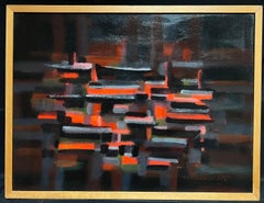 French Abstract Expressionist Signed Oil