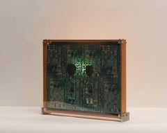 Sculpture lumineuse « Chronotope à LED paysages » de Gérard Haas, France, vers les années 1970