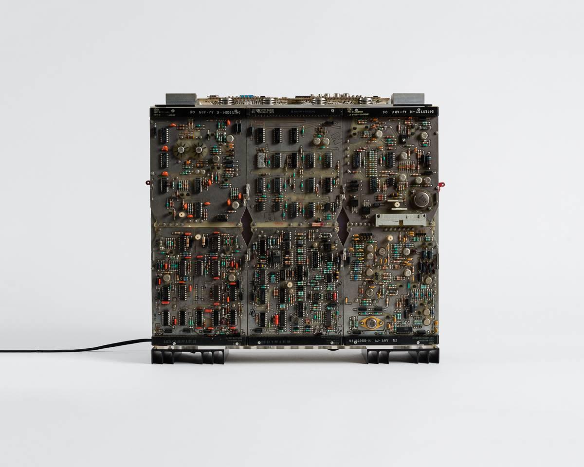 This series by Gérard Haas is many things at once--functional and Avant Garde, elegant and expressive--thanks to the artist's surprising use of reclaimed materials. Finding beauty in discarded computer equipment (amid the anxiety of the computer's