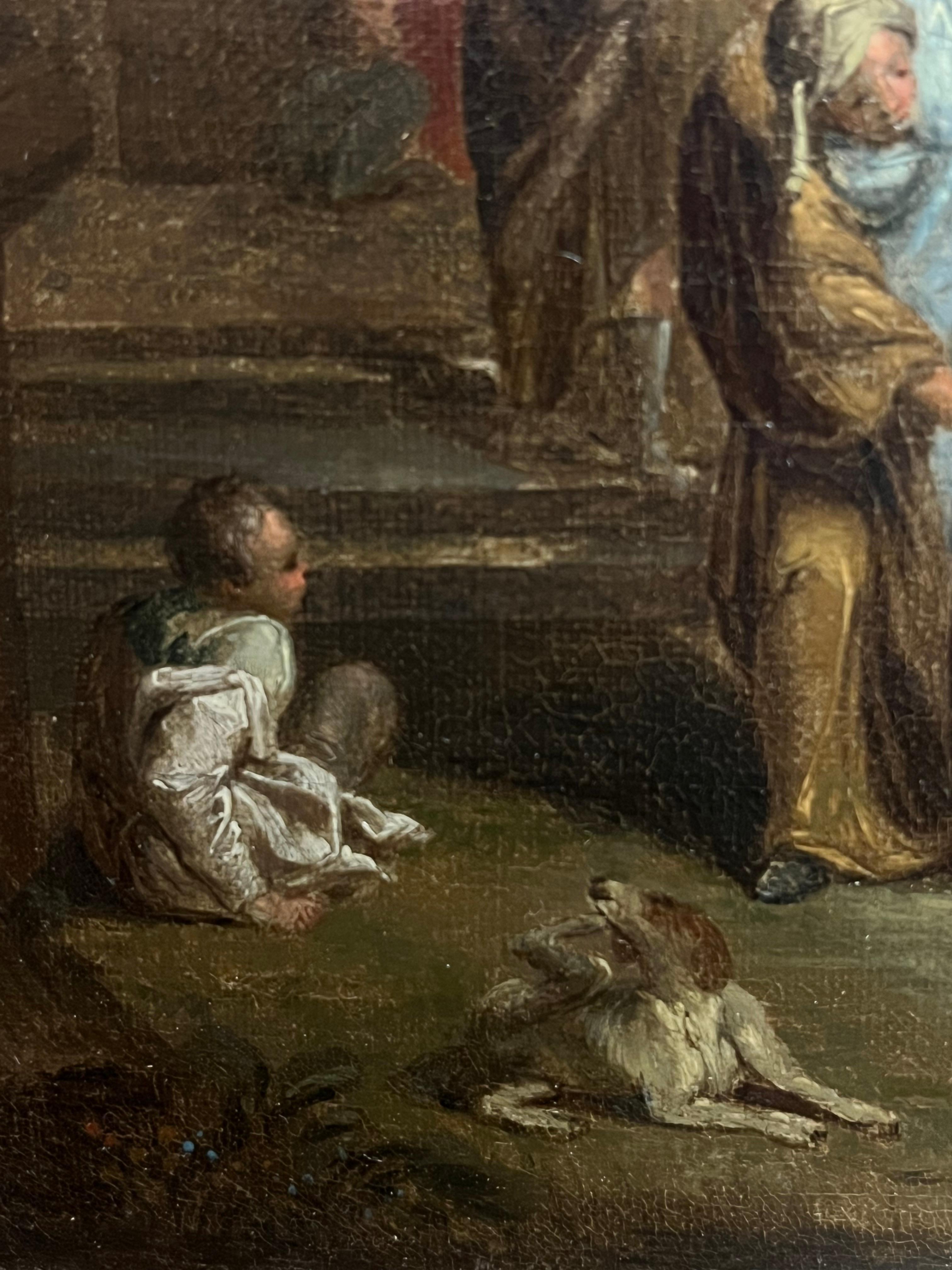 17th Century Dutch Baroque Old Master Oil Painting Christ Healing the Sick 6