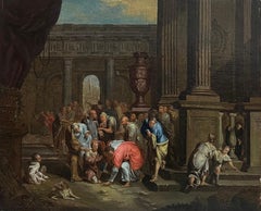 17th Century Dutch Baroque Old Master Oil Painting Christ Healing the Sick