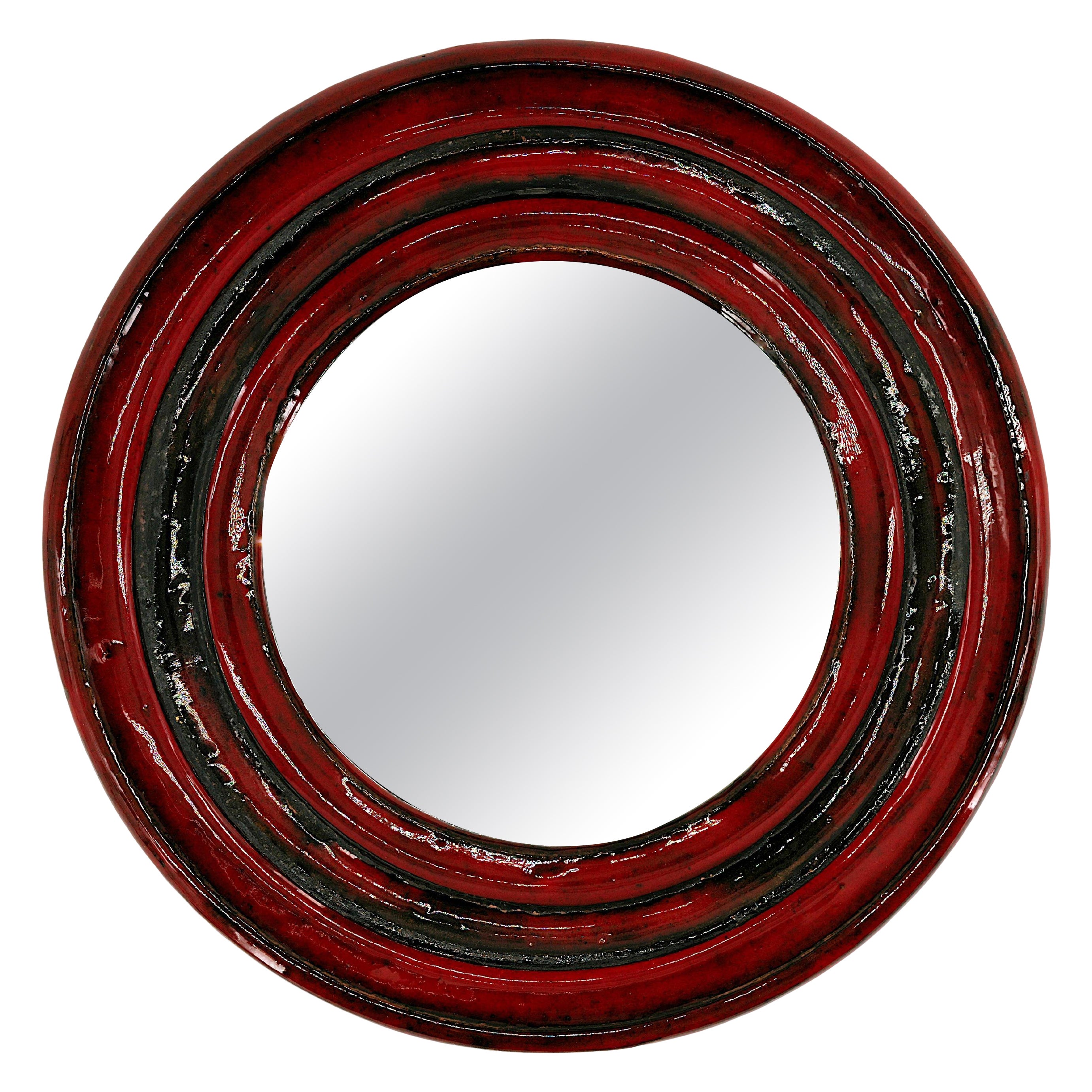A Gérard HOFMAN Vallauris, miroir mural en céramique du milieu du siècle, années 1960 en vente