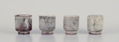 Gerard Hofmann. Céramiste français, propre atelier. Ensemble de quatre petites tasses