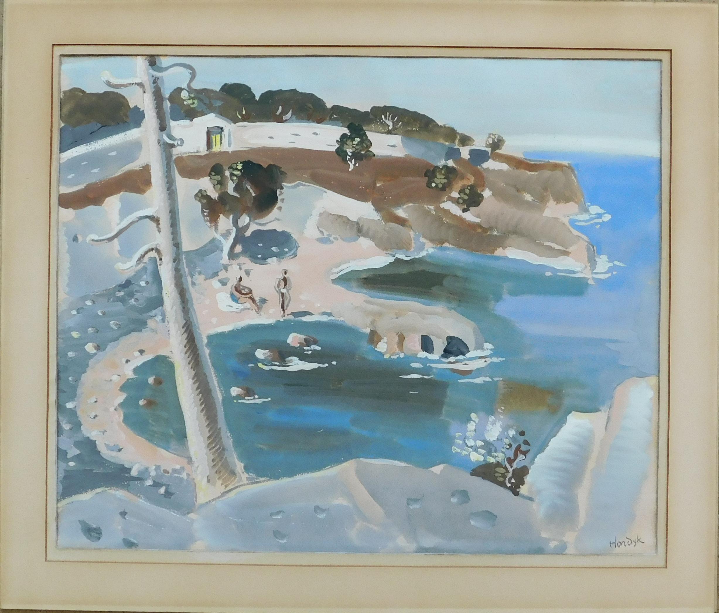 Gerard Hordyk Aquarell - Badende