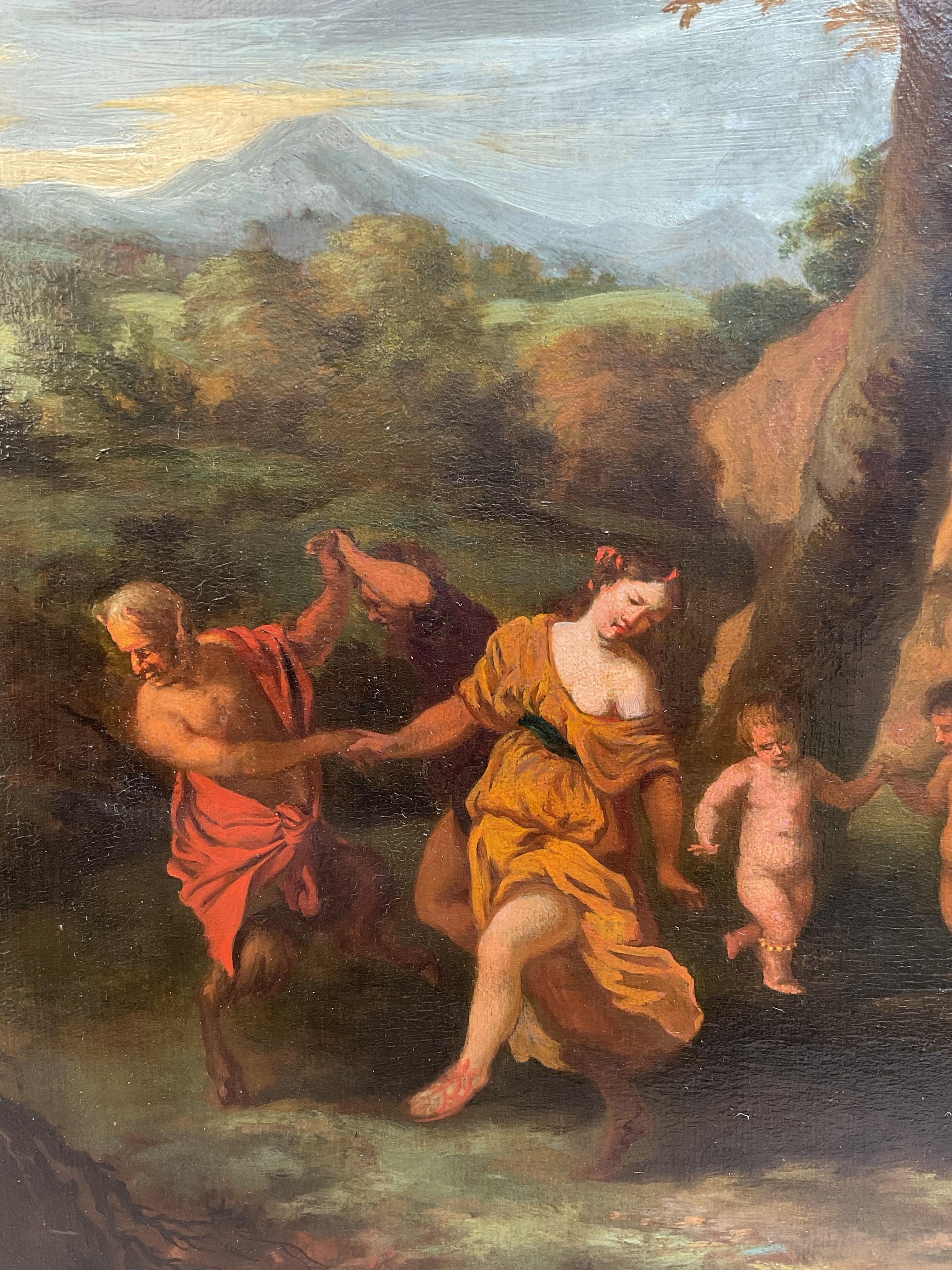 18th Century and Earlier Gerard I Hoet, Bacchanal - Oil on Board, 17th Century For Sale