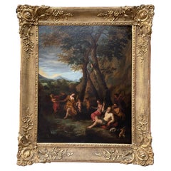 Gerard I Hoet, Bacchanal - Oil on Board, 17th Century