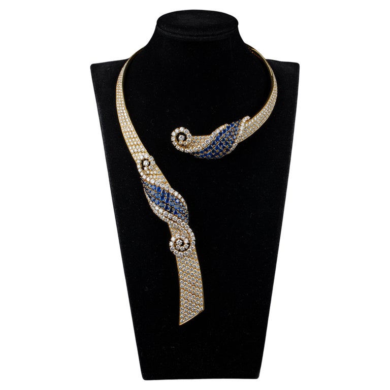 M. Gérard Sapphire and Diamond Necklace, ca. 1970, offered by Eleuteri
