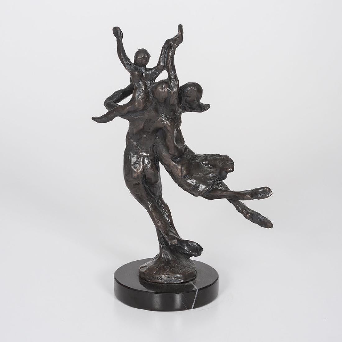 Bronze Modern Sculpture, The Family, Dancing, French German Artist Gerard Koch For Sale 1