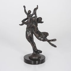 Bronze Modern Sculpture, The Family, Dancing, French German Artist Gerard Koch