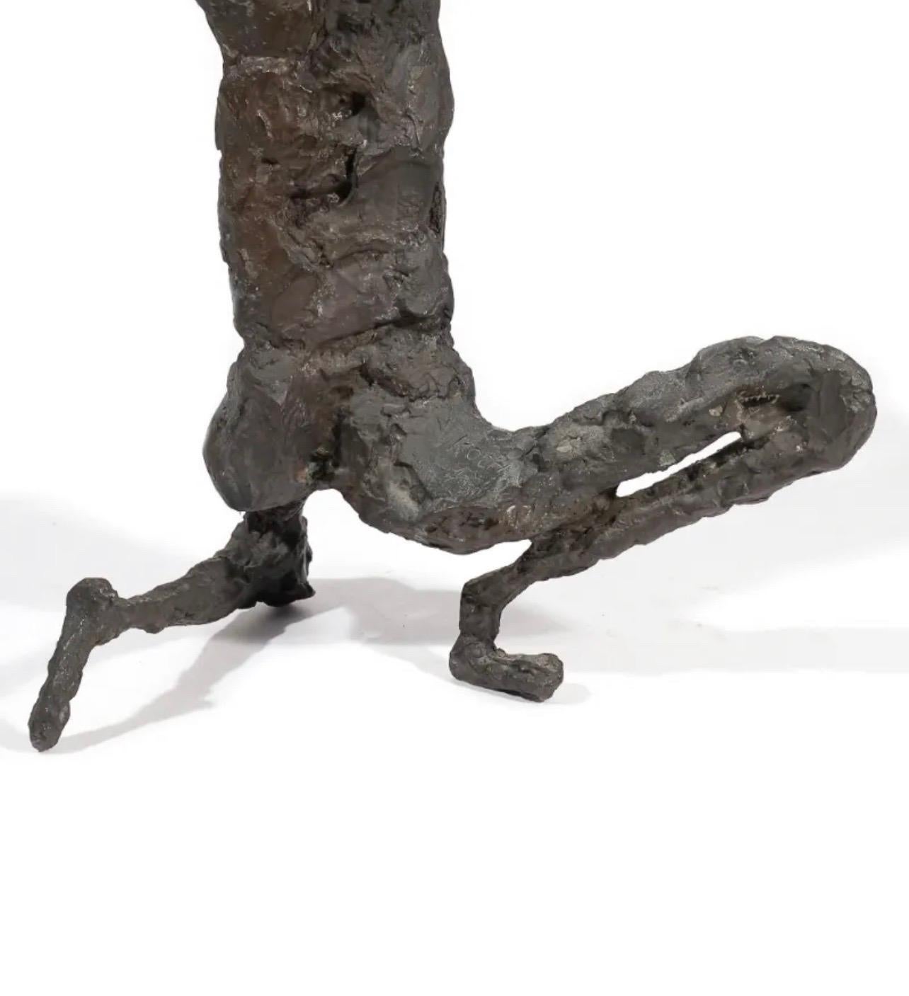Gran Escultura Modernista de Bronce Acróbatas 1/3 French German Artist Gerard Koch en venta 9