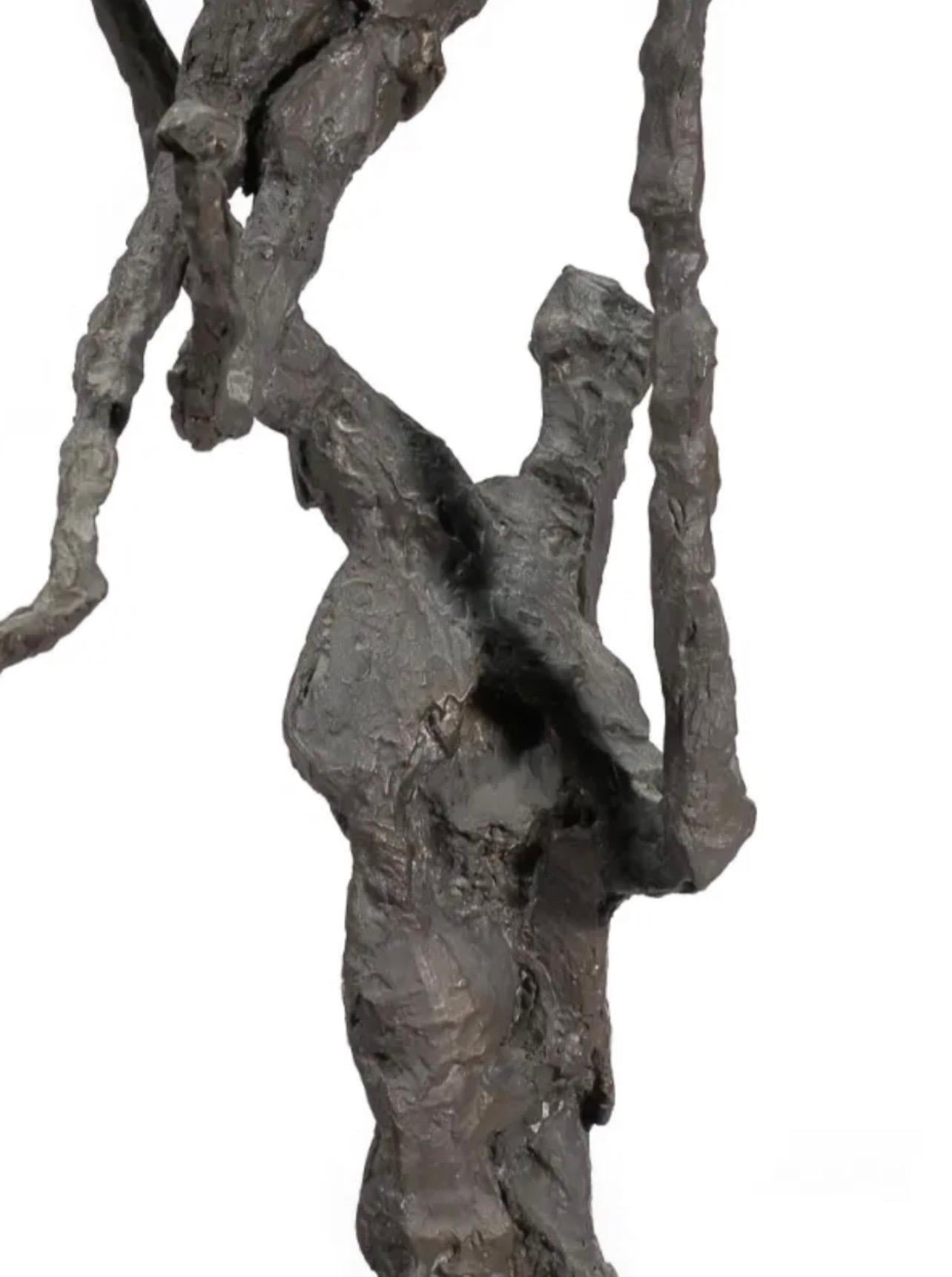 Gran Escultura Modernista de Bronce Acróbatas 1/3 French German Artist Gerard Koch en venta 10