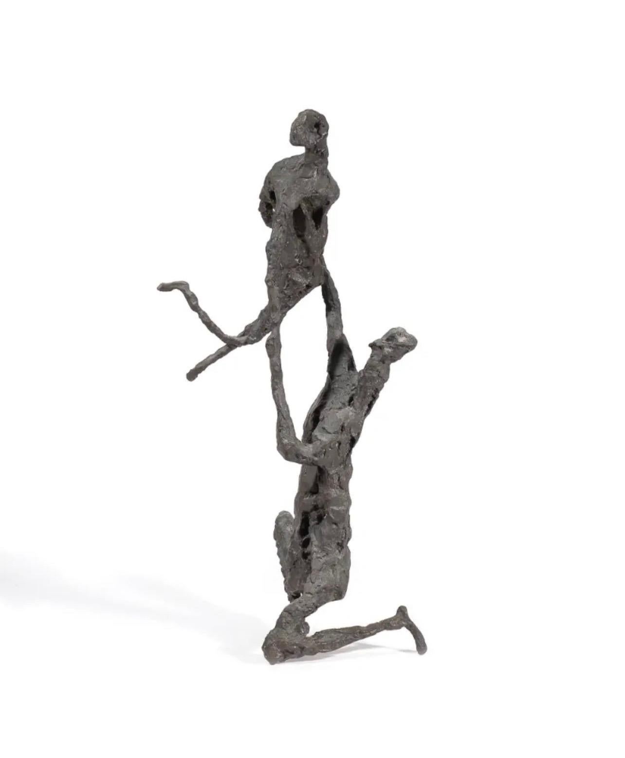 Untitled (it depicts acrobats, trapeze artists or gymnasts in mid pose) 
bronze cast sculpture
signed and numbered from small edition (1 of 3).

Gerard Koch was a French Post War & Contemporary sculptor who was born in 1926. 
Gérard Koch, born on