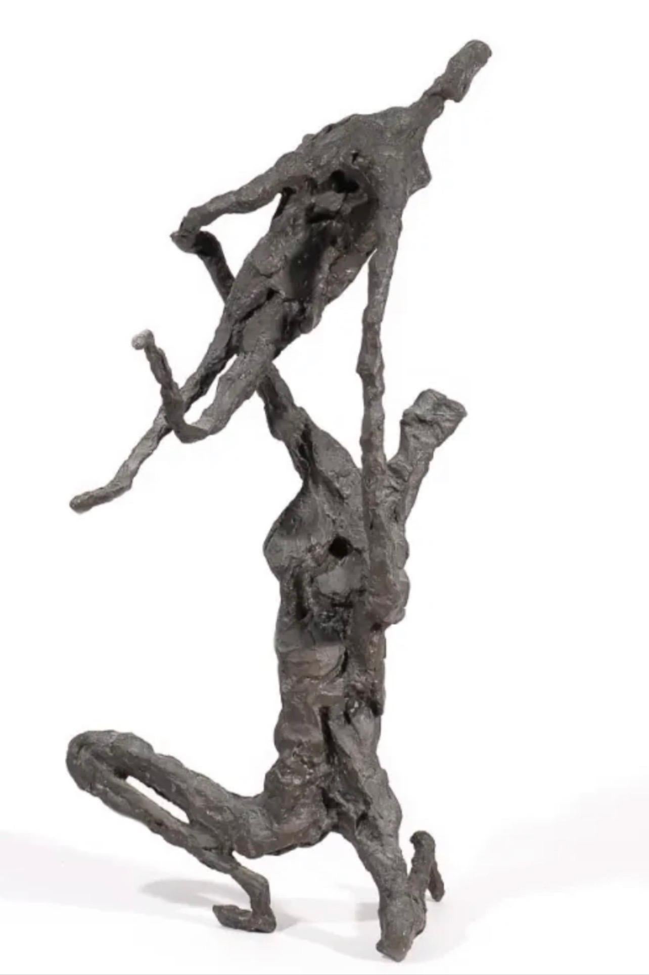 Large Bronze Modernist Sculpture Acrobats 1/3 French German Artist Gerard Koch For Sale 1