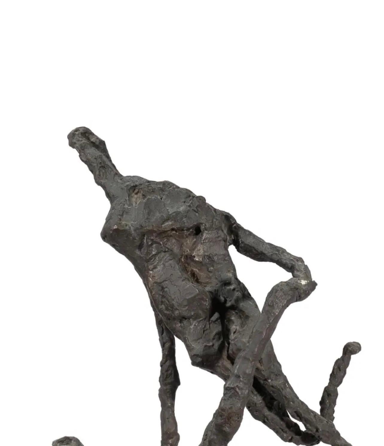 Large Bronze Modernist Sculpture Acrobats 1/3 French German Artist Gerard Koch For Sale 2