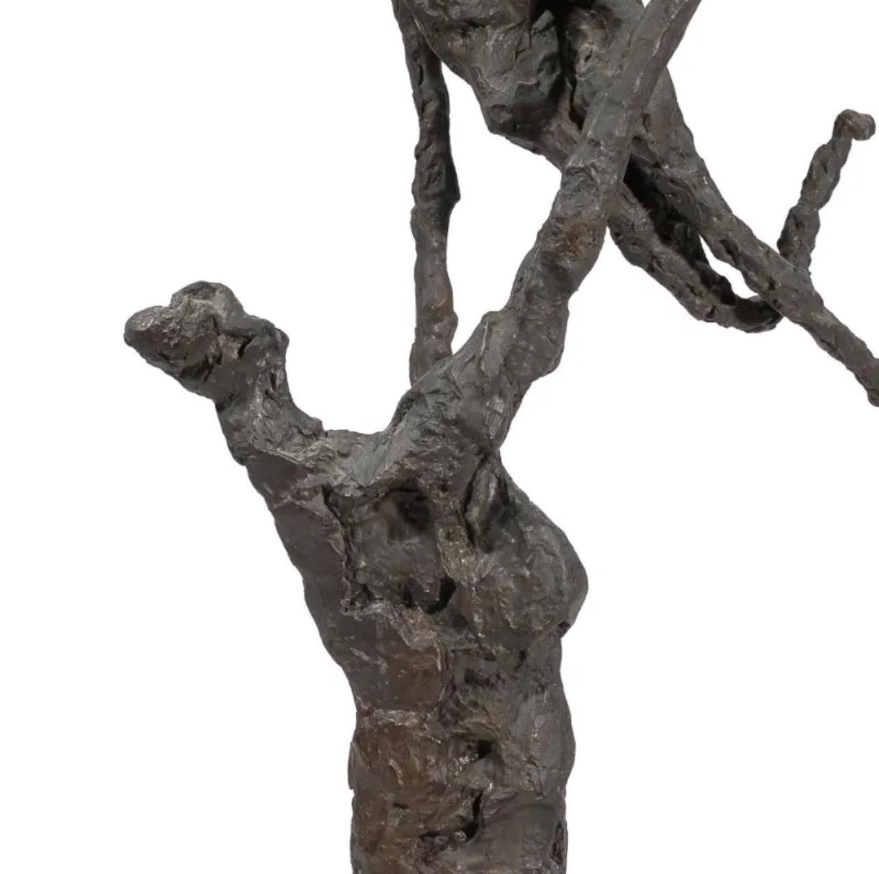 Gran Escultura Modernista de Bronce Acróbatas 1/3 French German Artist Gerard Koch en venta 6