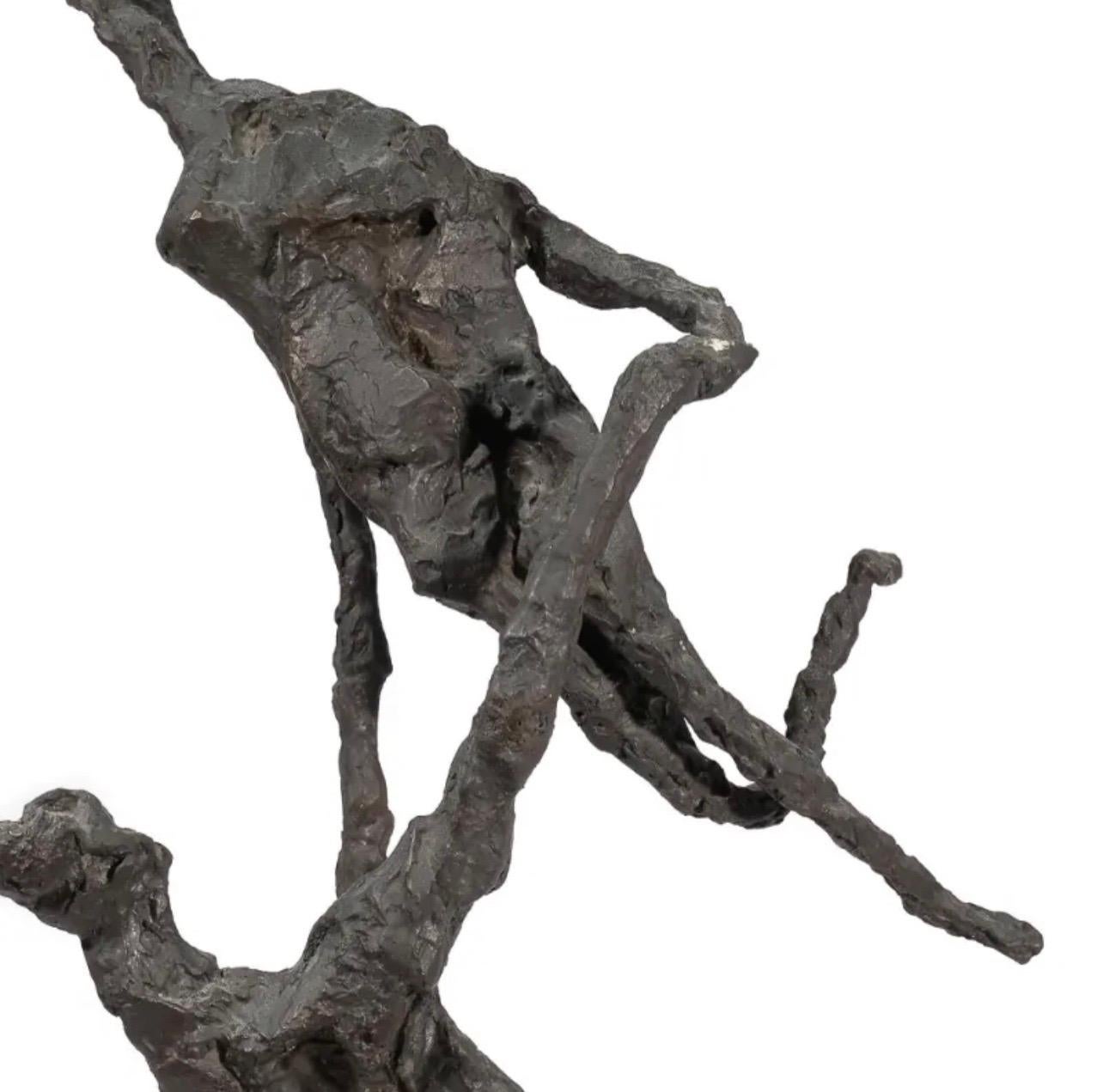 Gran Escultura Modernista de Bronce Acróbatas 1/3 French German Artist Gerard Koch en venta 8