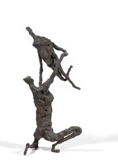 Large Bronze Modernist Sculpture Acrobats 1/3 French German Artist Gerard Koch