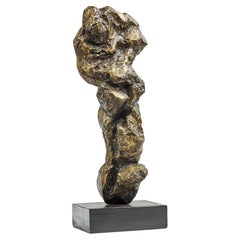 Gérard Koch, "Personnage Tourmenté" Gilt Patina Bronze Figure, 1969