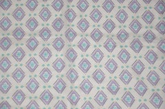Gerard L.Y. of Paris Deep Navy & Lavender Border Floral Silk Chiffon Scarf