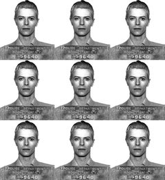 "David Bowie Mugshot" Impresión sobre lienzo 39 x 36 pulgadas Edición de 75 por Gerard Marti