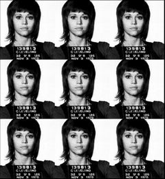 „Jane Fonda Mugshot“ Druck 39 x 36 Zoll Auflage von 75 Stück von Gerard Marti