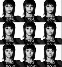 "Jane Fonda Mugshot" Impresión sobre lienzo 39 x 36 pulgadas Edición de 75 por Gerard Marti