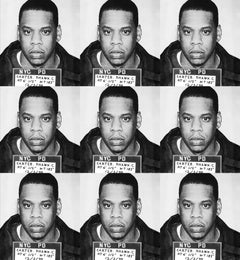 "Jay Z mugshot" Print 39 x 36 inch Ed. of 75 by Gerard Marti