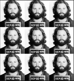 "Jim Morrison Mugshot" Print on canvas 39 x 36 inch Ed. of 75 by Gerard Marti