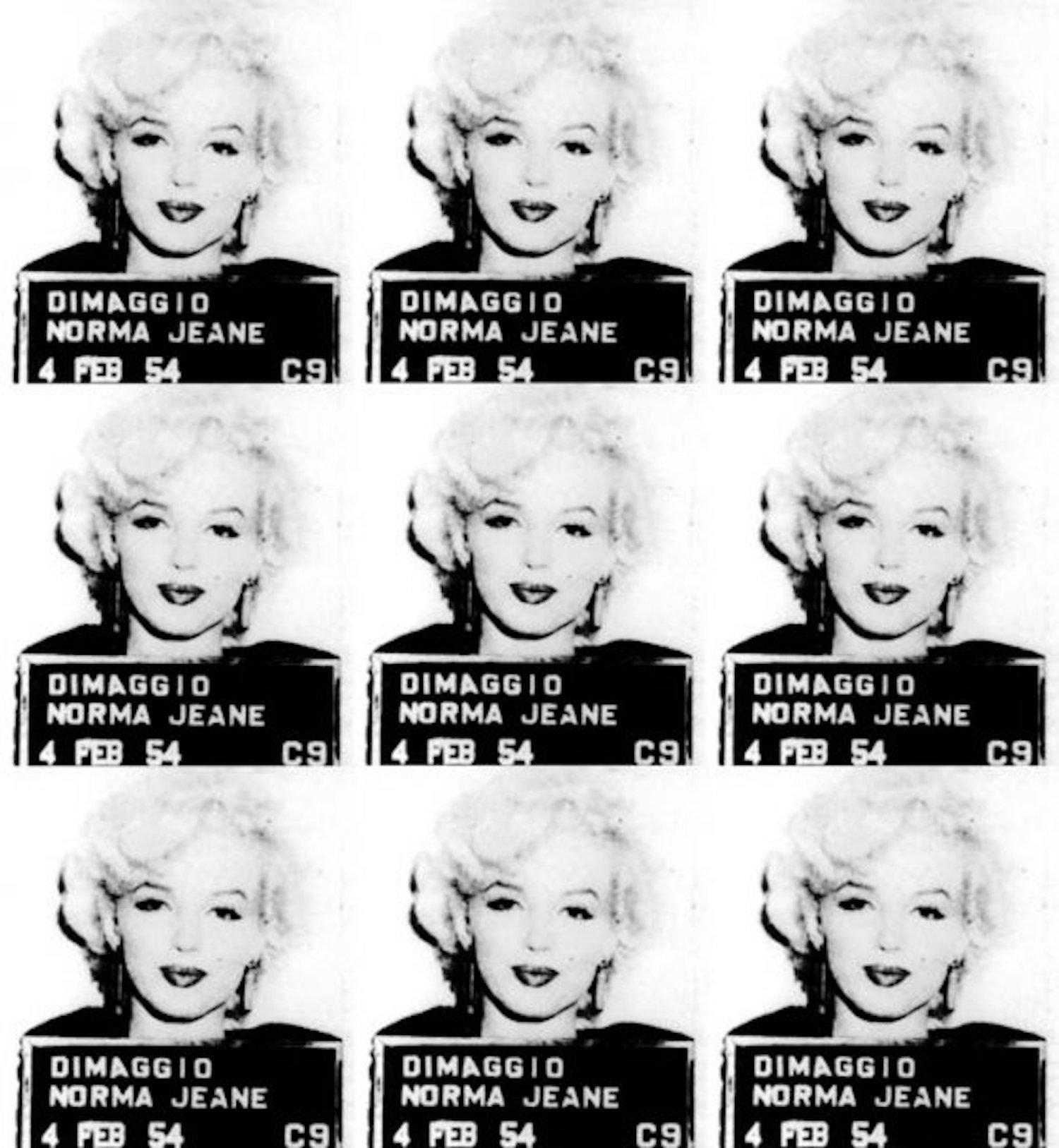 "Marilyn Monroe Mugshot" Print 39 x 36 inch Ed. of 75 by Gerard Marti