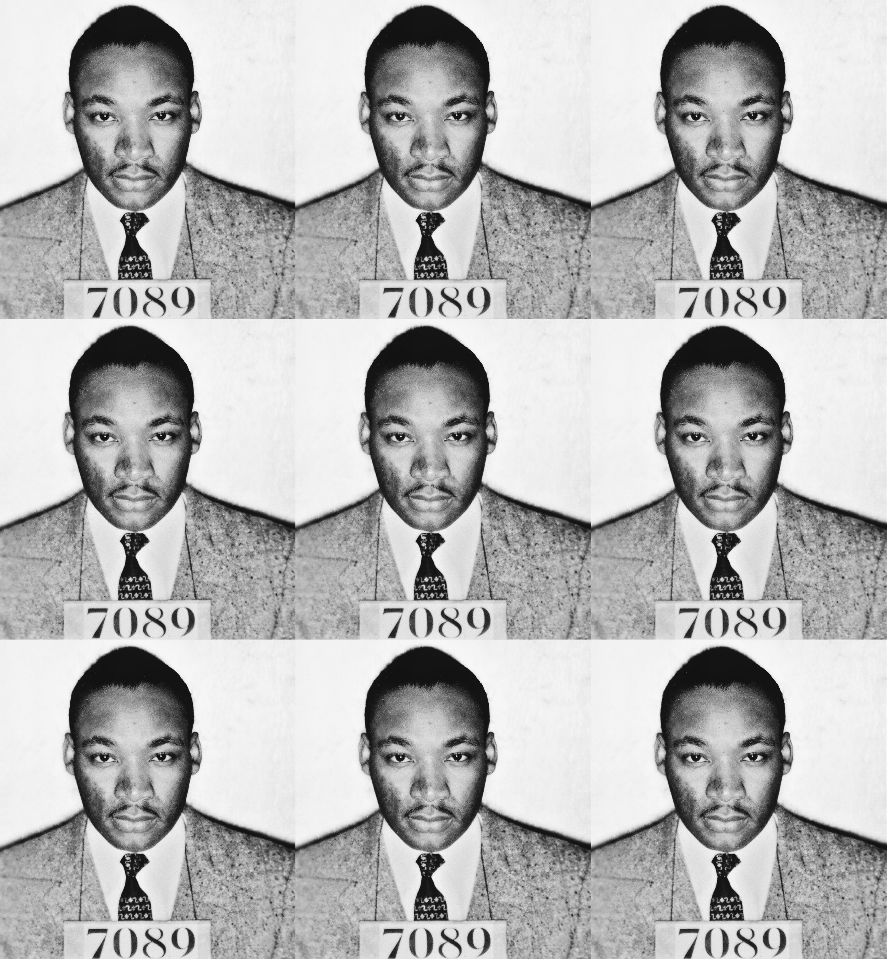 "Martin Luther King Jr Mugshot" Print 39 x 36 inch Ed. of 75 by Gerard Marti