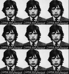 „Mick Jagger Mugshot“ Druck 39 x 36 Zoll Auflage von 75 Stück von Gerard Marti