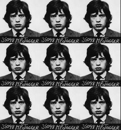 „Mick Jagger Mugshot“ Druck auf Leinwand 39 x 36 Zoll Auflage von 75 Stück von Gerard Marti