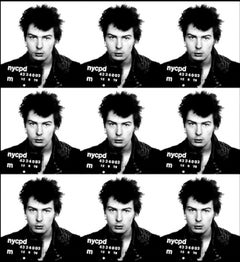 "Sid Vicious Mugshot" Impression 39 x 36 pouces Édition de 75 exemplaires par Gerard Marti