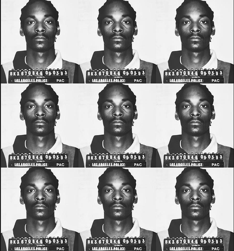 "Snoop Dogg Mugshot" Stampa su tela 39 x 36 pollici Ed. di 75 di Gerard Marti