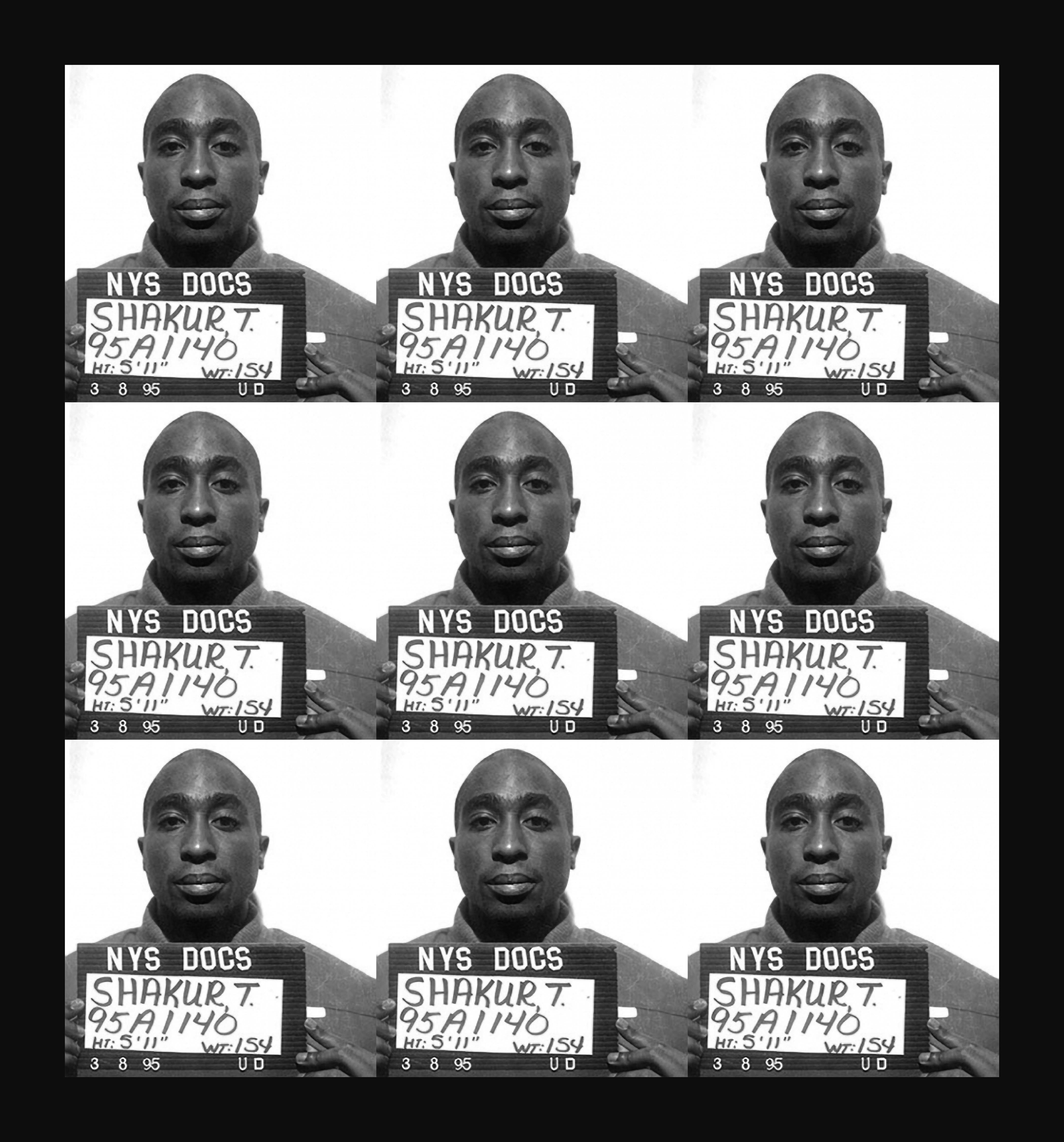 „Tupac Shakur Krugshot“ Druck 39 x 36 Zoll Auflage von 75 Exemplaren von Gerard Marti 1