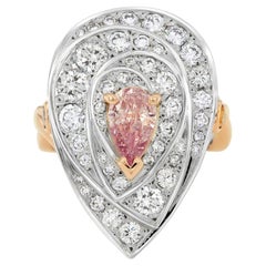 Gerard McCabe Amore 0,80 Karat rosa und weißer Diamant-Cluster-Ring aus 18 Karat Gold