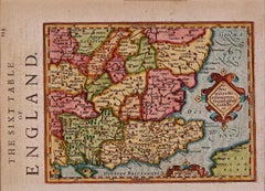 Southeastern England: A 17th Century Hand-Colored Map by Mercator and Hondius