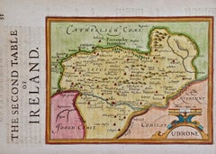 Irlande du Sud-Est : Carte du XVIIe siècle colorée à la main par Mercator et Hondius