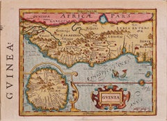 Antique West Africa: A 17th Century Hand-Colored Map by Mercator/Hondius