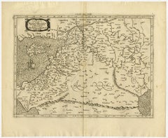 Map of Syria, Libanon, Palestine, Iraq, Israel by Mercator - Engraving - 17th c.