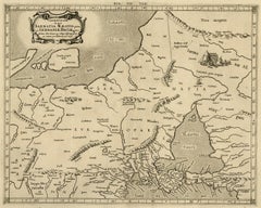 Map of Vistula river, Sea of Azov, Baltic Sea by Mercator - Engraving - 17th c